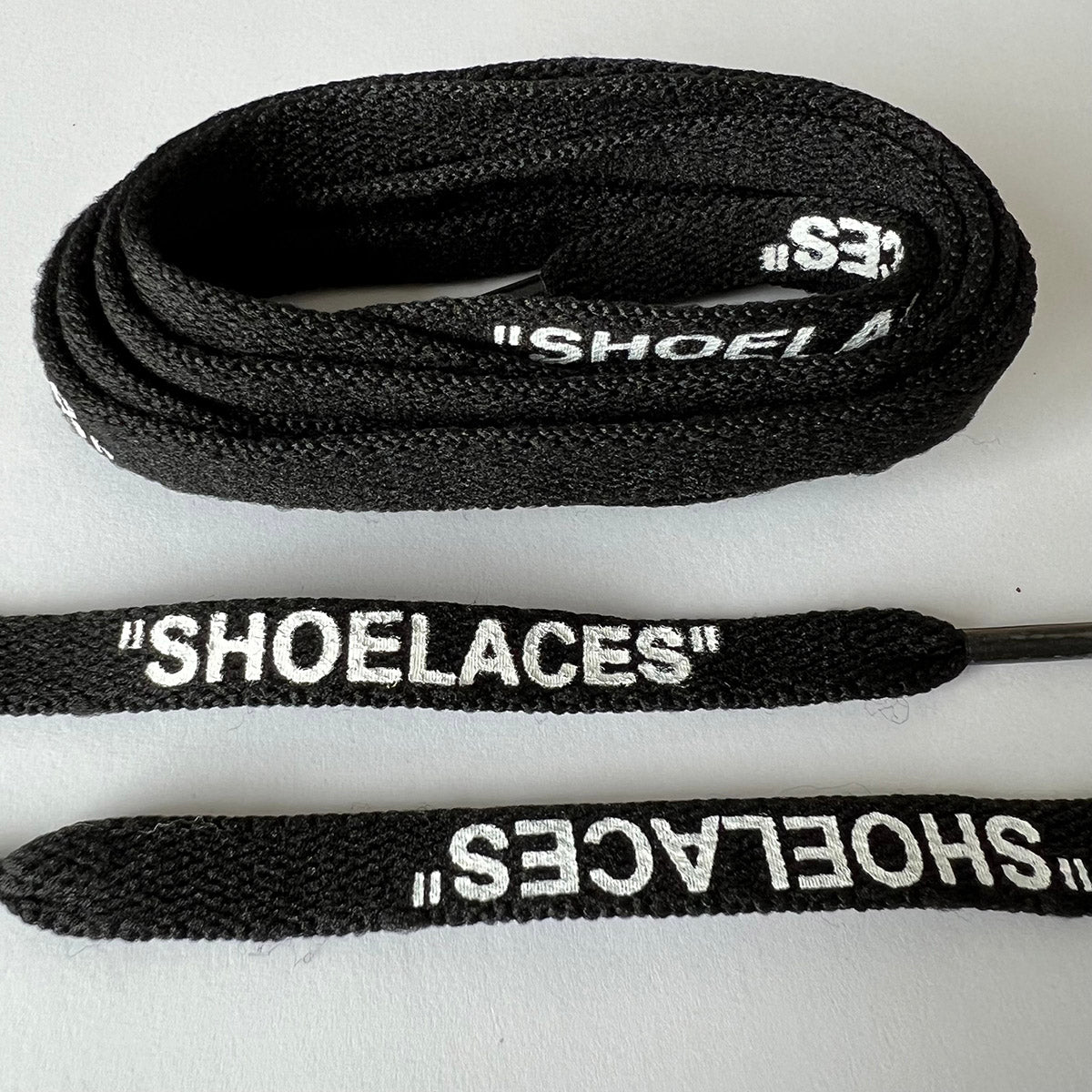 Black - SHOELACES inspired by OFF-WHITE x Nike- Flat Laces
